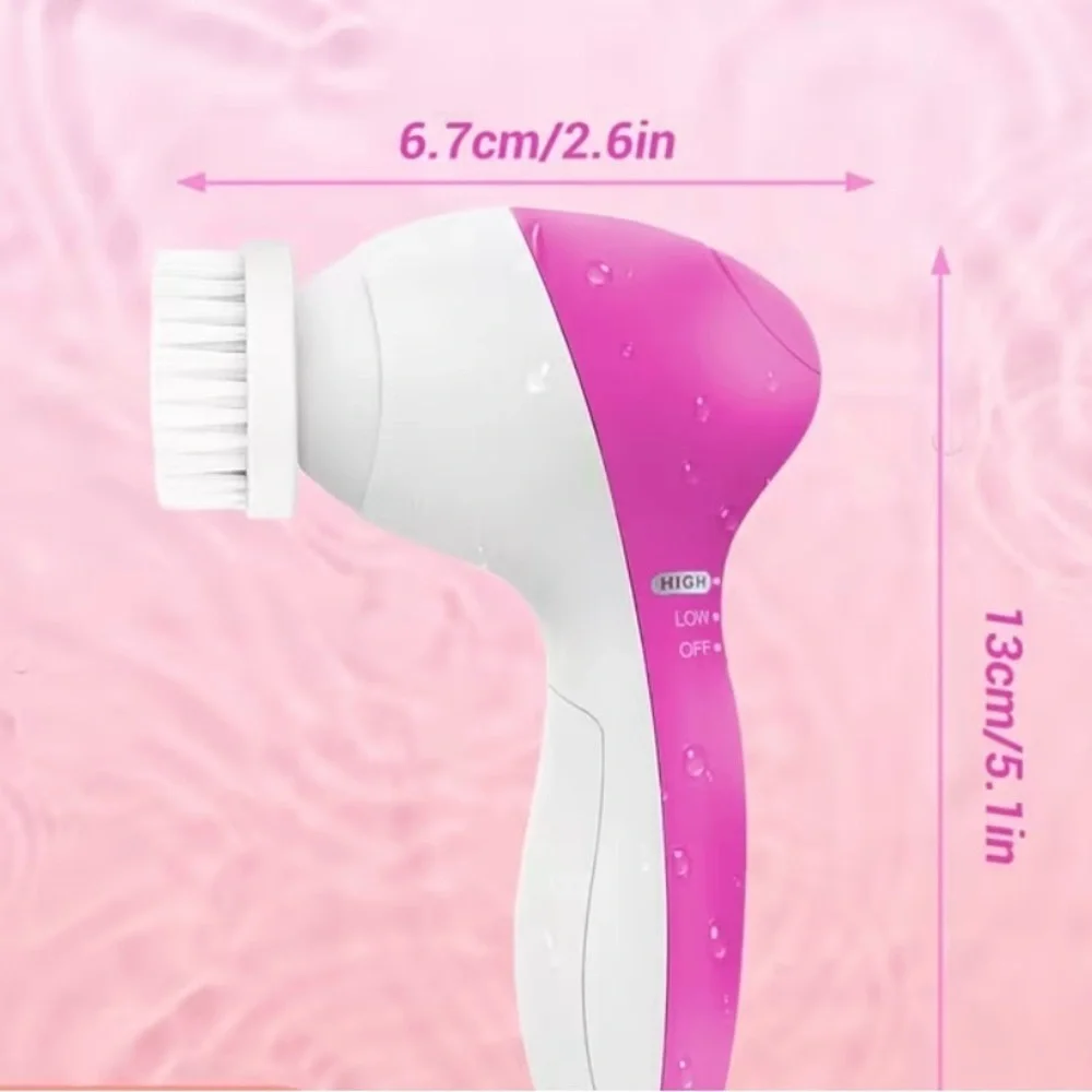 Pink and White Facial Cleansing Brush